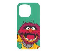 Carcasa para iPhone 15 Pro Disney The Muppets Animal Electric Mayhem Big Face Green