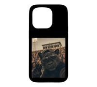 Carcasa para iPhone 15 Pro Divertida Mascota de Panther Student para Selfies Vintage para el Día del Juego
