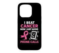 Carcasa para iPhone 15 Pro Divertida superviviente de cáncer de Mama Pink Ribbon Warrior Antisocial