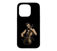 Carcasa para iPhone 15 Pro Divertido Abraham Lincoln Tocando Violonchelo Música clásica Violonchelo
