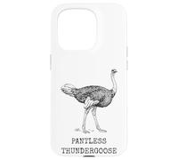 Carcasa para iPhone 15 Pro Divertido Avestruz sin Pantalones Thundergoose Nombre Animal Broma estúpida