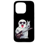Carcasa para iPhone 15 Pro Divertido Buda Rock Music Guitarrista Diseño Retro