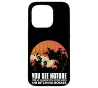 Carcasa para iPhone 15 Pro Divertido Caza Ves Naturaleza No Veo Nagging Esposa