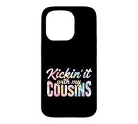 Carcasa para iPhone 15 Pro Divertido Dicho Kickin con Mis Primos Sarcástico