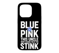 Carcasa para iPhone 15 Pro Divertido Dicho Rosa This Uncle Wont Change You If You Stink