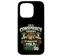 Carcasa para iPhone 15 Pro Divertido Diseño Retro para Teóricos de Conspiraciones
