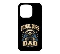 Carcasa para iPhone 15 Pro Divertido Final Boss Raccoon Dad Diseño De Videojuegos