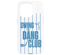 Carcasa para iPhone 15 Pro Divertido Golfing Swing The Dang Club Blue Golf Mom