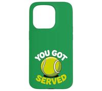Carcasa para iPhone 15 Pro Divertido Juego de Palabras de «You Got Served», Bonita Pelota de Tenis