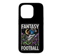 Carcasa para iPhone 15 Pro Divertido Jugador de fútbol de fantasía vence a los Monstruos Diciendo