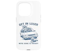 Carcasa para iPhone 15 Pro Divertido Mapache Entrar en Perdedor Vamos a Terapia sarcástica