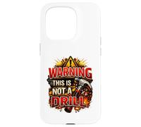 Carcasa para iPhone 15 Pro Divertido Martillo Constructor DIY Advertencia de Que Esto no es un Taladro