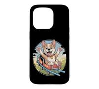 Carcasa para iPhone 15 Pro Divertido Meme de Perro de la montaña Rusa Labrador Happy Ride