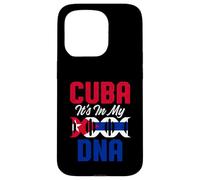 Carcasa para iPhone 15 Pro Divertido Orgullo de la Bandera de Cuba ADN Amor Cubano Americano Broma Orgullosa