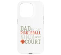 Carcasa para iPhone 15 Pro Divertido Pickleball Dad Pickleball Ninja para Hombre