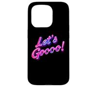 Carcasa para iPhone 15 Pro Divertido Texto 3D Funny Let's Go Citas para La Gente Divertido Vamos Vamos