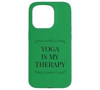 Carcasa para iPhone 15 Pro Divertido Yoga Terapia Instructor Fitness Paz Mediación Amor