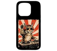 Carcasa para iPhone 15 Pro DJ Luchs - Mesa de Mezclas con Auriculares, diseño Retro Vintage