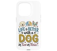Carcasa para iPhone 15 Pro Dog Mom Dog Dad Dog Lover Dueña de Varios Perros