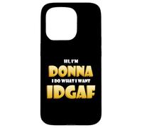 Carcasa para iPhone 15 Pro Donna Joke Idgaf Meme Funny Halloween Costume For Donnas