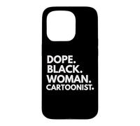 Carcasa para iPhone 15 Pro Dope Black Woman Caricaturista Empoderado Profesional