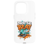 Carcasa para iPhone 15 Pro Drop The Beat Street Art DJ Auriculares de Vinilo para Tocadiscos