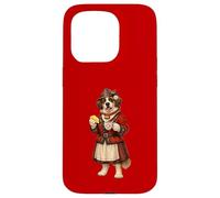 Carcasa para iPhone 15 Pro Dulce señora San Bernardo Perro café Queso Bandera Suiza