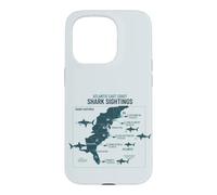 Carcasa para iPhone 15 Pro East Coast Shark Sightings Cool Map