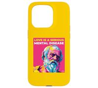 Carcasa para iPhone 15 Pro El Amor es una Enfermedad Mental Palabras de sabiduría de Platón Estilo de Arte Pop