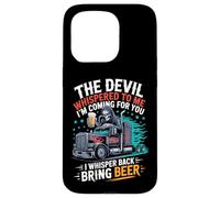 Carcasa para iPhone 15 Pro El Diablo me susurró Que traigo Cerveza
