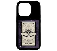 Carcasa para iPhone 15 Pro El Ermitaño Tarot Card Cat In A Box Witchy Funny Introvertido