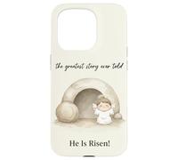 Carcasa para iPhone 15 Pro Él ha resucitado Resurrección Cristiana de Pascua