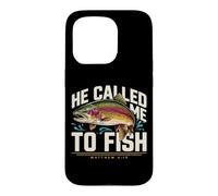 Carcasa para iPhone 15 Pro Él me llamó a Pescar Mateo 4:19 Fe de Pesca