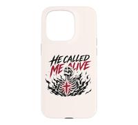 Carcasa para iPhone 15 Pro Él me llamó Vivo Jesús Fe Esqueleto Cristiano
