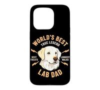 Carcasa para iPhone 15 Pro El Mejor dueño de Perro White Lab Dad True Legend del Mundo