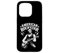 Carcasa para iPhone 15 Pro El Presidente Abraham Lincoln Tocando la Guitarra American Rock Star