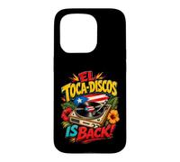 Carcasa para iPhone 15 Pro El Toca-Discos está de Vuelta Boricua Retro Vinyl DJ Vibes