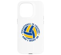 Carcasa para iPhone 15 Pro El Voleibol está Llamando y Debo IR Divertido Jugador Deportivo