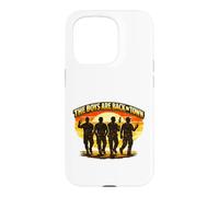 Carcasa para iPhone 15 Pro Emblema de reunión de The Boys Are Back in Town Brotherhood Divertido
