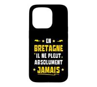 Carcasa para iPhone 15 Pro En Bretaña Nunca llueve Absolutamente Humor Breton