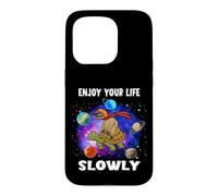 Carcasa para iPhone 15 Pro Enjoy Your Life Slowly Turtle Sloth Funny Sloths Turtles