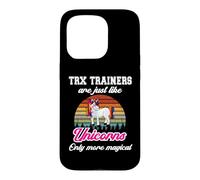 Carcasa para iPhone 15 Pro Entrenamiento TRX/Funny Colorful Unicorn Personal Trainers