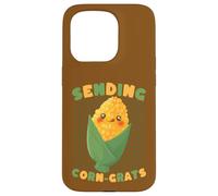 Carcasa para iPhone 15 Pro Enviando Maíz Grats Cute Pun Kawaii Maíz