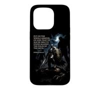 Carcasa para iPhone 15 Pro Epic Bible Verse Christian Graphic - Put on The Armor of God