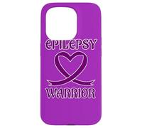 Carcasa para iPhone 15 Pro Epilepsy Warrior Purple Heart Ribbon Awareness