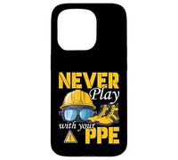 Carcasa para iPhone 15 Pro EPP Seguridad para Trabajadores de la construcción Nunca juegue con su EPP