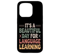 Carcasa para iPhone 15 Pro Es un Hermoso día para el Aprendizaje de Idiomas Retro Groovy
