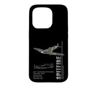 Carcasa para iPhone 15 Pro Especificaciones del Supermarine Spitfire, Caza de la RAF