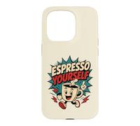 Carcasa para iPhone 15 Pro Espresso Yourself Divertido Estilo Vintage Café Comic Retro Art