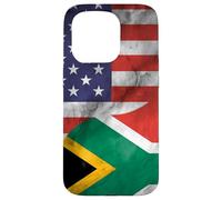 Carcasa para iPhone 15 Pro Estados Unidos y Sudáfrica Yin Yang - Bandera sudafricana Americana